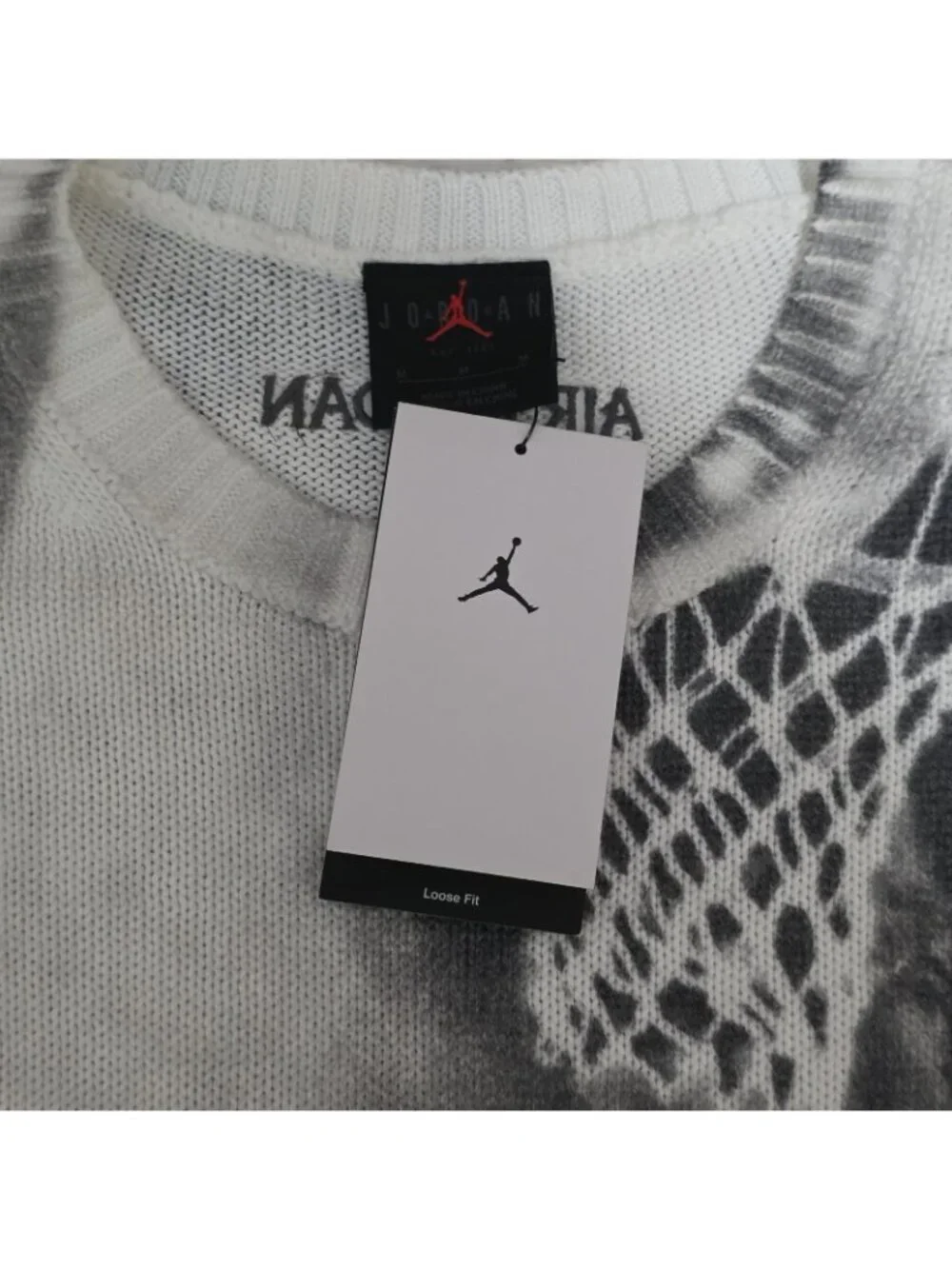 Jordan Flight Heritage Knit Sweater Sail Black Michael Jordan HQ1635-133 Men's L